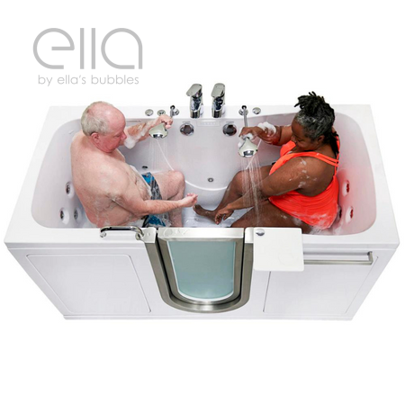 Ella Acrylic Walk-in Bathtub For Two – 2 Seat Walk In Tubs