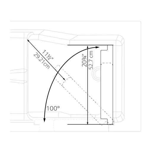 Bañera de hidromasaje Ella Standard 30″x52" acrílica con hidromasaje - Door Size standard 02 |