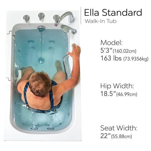 Bañera acrílica de hidromasaje Ella Standard 30×52