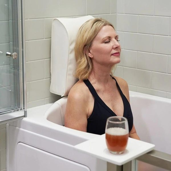 Removable Headrest and Neck Support for Wheelchair Accessible Walk In Bathtubs